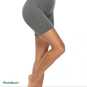 Under where grey high waisted slimming shape wear shorts Sz  L